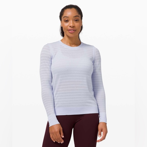 Lululemon Swiftly Breathe Long Sleeve Serene Blue / Serene Blue Size 2 - Picture 2 of 12